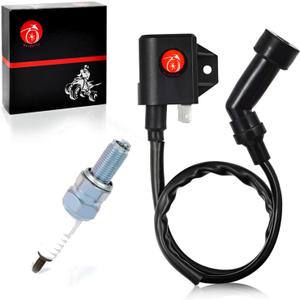 MOTO1988 Ignition Coil & Spark Plug For Arctic Cat 400 2003 2004 2005 2006 2007 3430-055 (NO-DVX 400)