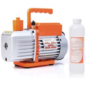 BACOENG 5 CFM Vacuum Pump, 110V 1/3HP Single Stage Rotary Vane HVAC Vacuum Pump with Oil, for R32 R1234yf R134a R410a R12 R22 AUTO AC Refrigerant Recharging