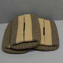 OIASKET Storage Basket for Organizing, Woven Baskets for Storage, Rectangle Decorative Baskets for Shleves, Closet, Toys, Books, Nursery Organizer Bins - Pack of 3 (Black & Brown, 13"x9.85"x8.7")