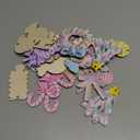 24Pcs Christmas Pastel Candy Ornaments Lollipop Xmas Tree Wooden Ornaments Peppermint Candy Cane Hanging Wood Sign Crafts Reusable Christmas Tree Decor for Holiday Party Home Decor Gifts, 12 Styles