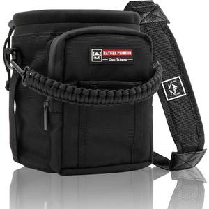 NATURE PIONEOR Insulated Water Bottle Holder with Shoulder Strap for Half/One Gallon 64oz/128OZ Sports Water Jugs Bottles, Carrier/Pouch Sleeve for Outdoor Camping, Hiking,Gym (Dark Black)