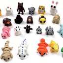 Fachui Nya 3D Printed Articulated Animal Toys – Bulk Set of Movable Mini Figurines | Cute Desk Pets | Party Favors, Classroom Prizes, Stocking Stuffers | Eco-Friendly PLA (25Pcs)