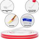 Window Trim Molding, 65.6Ft Self Adhesive Glass Decorative Strip with Groove, Peel and Stick PVC Window Grid Insert Kit for Windows & Glass Doors, White (Two 32.8ft Rolls)
