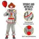 Morph Scary Clown Costume For Boys,Kids Halloween Clown Outfit, Creepy Clowns Dress Up For Boys (Small)