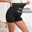 Y25D Maternity Shapewear Seamless Underwear Over Bump Pregnancy Shorts High Waist Panties Under Dress Belly Support Black, XXL