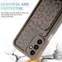 MOWIME Compatible with Samsung Galaxy A13 5G Case with Card Holder, Cheetah Print Shockproof Soft TPU Protective Cover Women Girls, Anti Scratch Wallet Case for Galaxy A13 5G 6.5 Inch, Brown