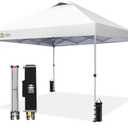 10x10 Pop Up Canopy, Portable Instant Canopy Tent with Carry Bag, 4 Sandbags and 8 Stakes for Outdoor Events, Parties & Camping - White