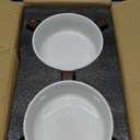 Havniva 6.1" Elevated Dog Bowls Ceramic Raised Dog Bowl with Non-Slip Stand (Acacia Wood) Two Height Options, Dog Food & Water Bowl for Small & Medium Breed Dogs - 3.4 Cups 27 oz