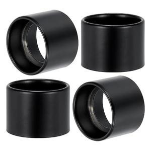 4Pcs Light Socket Shade Ring,Metal Lamp Shade Collar Rings Lock E26 E27 Ceramic/Porcelain Socket with Thread Diameter 1-1/2 Inches for Medium-Base Ceramic Sockets (Black, 4)