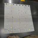 Geometric Dot Pattern Blackout Curtains by Deconovo Pack of 1, 53.5 inch