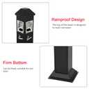 AIWFL Metal Vertical Trash Bin Outdoor Trash Cans Holder Waste Containers 1.2M Ash Bin w/Key, 47.24"L x 10.43"W x 9.05"H (Black)