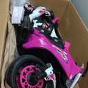 Kid Trax 6V Glow Electric Toddler Kids Motorcycle - Toddler Bike, Indoor/Outdoor Toys, Durable, LED Headlights and Body Light, Realistc Sounds, Kids Ride On Toys, Max Weight 65lbs, Ages 3+, Pink