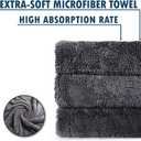 3 Pack Car Drying Towel Set - 1200 GSM Double Twist Pile Microfiber, Super Absorbent, Streak-Free, Scratch-Free, Car Wash & Detailing (24"x36", 16"x24", 12"x12")