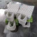 SilTriangle 100 Pieces Christmas Gift Bags with Handle Xmas Green Polka Dots Treat Candy Goodie Bags for Christmas Party Favor Supplies Decoration