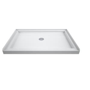 DreamLine SlimLine 36 in. D x 42 in. W x 2 3/4 in. H Center Drain Single Threshold Shower Base in White, DLT-1136420