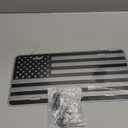 American Flag Front License Plate,Vanity Novelty Designs Decorative License Plates for Car and Truck,Aluminum Metal Car Patriotic Licence Plate Tags with Screws & Caps, 6 x 12 inch (Silver)