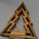 Mokof 2 Pack Wooden Tabletop Christmas Trees with Lights & Timer, Modern Christmas Decorations Indoor, Farmhouse Christmas Decor Small Tree for Table Top, Mantle, Shelf (Large-14.2 in, Small-10.2 in)