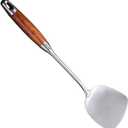 Chinese Wok Spatula, 304 Stainless Steel Spatula with Heat Resistant Wooden Handle Wok Utensils,Silver/15.7Inch