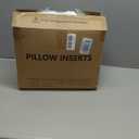 puredown Euro Pillow Inserts 24 x 24 (Pack of 2, White), Feather Down Pillow Stuffer, White Throw Pillows for Bed, Couch, and Cushion