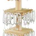 Bracelet Holder Display, 3 Tier Wooden Rotating Display Stand for vendors, 60 Hooks for Bracelet, KeyChain, Necklace, Jewelry