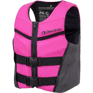 Owntop Swim Vest Youth Kids | Lightweight & Quick-Dry | Adjustable Buckles & Zipper | Kayak, Swimming Training, Boating - Watersports | Fit for 50-125 lbs, Teen