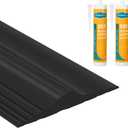 ToLanbbt 20Ft/6.1M Universal Garage Threshold Seal Strip with 300ml Black Adhesives, Garage Door Bottom Weatherproof Strip Rubber DIY Weather Stripping Replacement (Black)