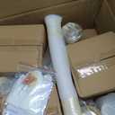 Globe Milk Glass Ceiling Light: Gold 3 Lights Sputnik Chandelier - Linear Mid Century Modern Semi Flush Mount Ceiling Light - 13 Inch Brass Lighting Fixture with Sphere Shade for Bedroom Living Room