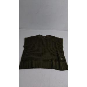 ANRABESS Women Two Piece Outfits Crochet Sheer Knit Sweater Top Wide Leg Pants Lounge Matching Sets Sweatsuit Travel Clothes Army Green X-Large