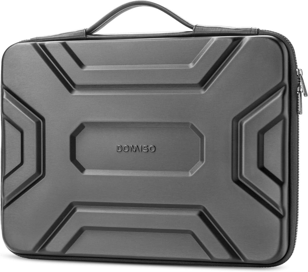 DOMISO 17 inch Laptop Sleeve with Handle Shockproof Computer Bag Waterproof EVA Protective Carrying Case for 17.3" HP Dell Asus Laptop, Dark Grey