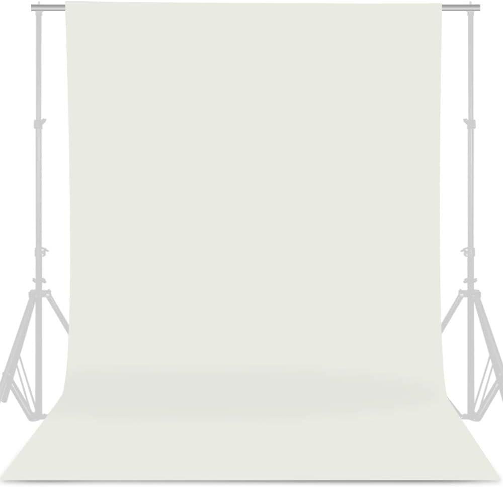 GFCC 8FTX10FT Ivory Backdrop Background for Photography Photo Booth Backdrop for Photoshoot Background Screen Video Recording Parties Curtain
