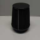 Clamp-On Cold Air Intake Filter, High Performance, Washable Filter, Replacement Air Filter, Flange Diameter 3inch/76mm Black