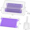 Mini Ice Cube Tray for Freezer: GGUW Nugget Ice Cube Tray with Bin - Crushed Ice Tray Making 4108 PCS Icecube - Easy Release Iced Maker Trays
