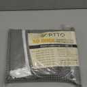 SORTTO No Hook Shower Curtain with Snap in Liner Set Waffle Shower Curtain for Bathroom Hotel Style Fabric Waterproof Inner Liner71" W x 86" H, Grey