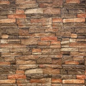 Yutianli 7mm Thick Anti-Collision self Adhesive 3D Wall Panels Peel and Stick,10-Pack 57 Sq.Ft Antique Faux Brick Wall Panels Foam Faux Stone Wallpapers for Bedroom (10, Style A)