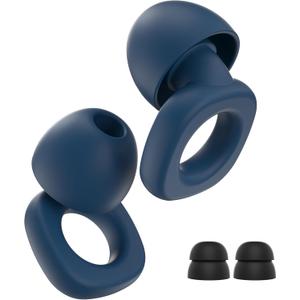 Soft Ear Plugs for Sleeping,Reusable Ear Plugs for Noise Reduction (Navy Blue)