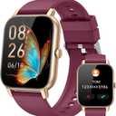 Smart Watches for Men Women(Answer/Make Call), Fitness Tracker Watch with Activity Counter/Sleep Monitor/ 110+ Sports Modes,Smart Watch for Android iPhone iOS Compatible (Wine Red, 1.83)