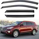 Window Visors Rain Guards Shield for 2013-2018 Hyundai Santa Fe, Out-Channel Window Vent Wind Deflectors Visors Shades for 13-18 Santa Fe (EXCLUDES Santa FE XL)