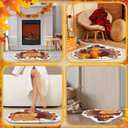 6 Pcs Thanksgiving Bathroom Rug Thanksgiving Turkey Bath Mat Bathroom Decor Farmhouse Turkey Rugs Non Slip Bath Doormat 16 x 16 Inches for Holiday Kitchen Living Room Home