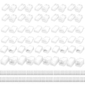 JRready ST6476 Automotive Electrical Connector Kit 2 3 6 9 Pin Wire Housing Plug Connectors 14-20AWG Crimp Terminals Molex Standard .093 "Series Connector 310Pcs