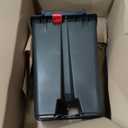 Rubbermaid Premier High-Capacity Step-On Trash Can, 19 Gallon, Single or Dual Stream Trash or Recycling, Charcoal, Stainless-Steel Rim, Lid Lock, Quiet Lid, for Home/Kitchen/Garage/Apartment/Office