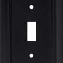 Franklin Brass Architectural (1-Pack) Decorative Light Switch Cover Wall Plate Matte Black 1-Gang Toggle Guards Electrical Outlet 64219