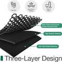 LUMI Half Circle Front Door Mat, 24x36 Red Outdoor Doormat for Entrance, Heavy Duty Rubber Backing, All Weather Waterproof Dirt Trapper, Easy to Clean, Fade Resistant