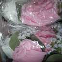 BLOSMON Fake Flowers Ball Centerpieces: 2 Pcs Pink Rose Babys Breath Artificial Flowers Wedding Decoration for Table Silk Kissing Floral Bouquet Arrangements for Home Party DIY Decor