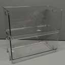 Nicunom 2 Pack Stackable Plastic Storage Bins Open Front, Clear Pantry Organizer Bin Household Food Storage Bin for Kitchen Countertops Cabinet Shelf Fridge