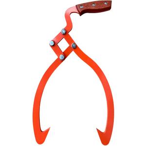 Wood Handle 2 Claw Skidding Tongs Non-Slip Grip, Log Lifting, Handling, Dragging & Carrying Tool (18 in)