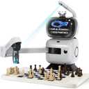 SenseRobot AI Chess Robot with Robotic Arm, Electronic Chess Board for Kids & Adults, 25 AI Levels, 1200+ Exercises, Voice Coaching, Lichess Integration, Wi-Fi OTA Updates, 18.5 x 20 x 15.6 inches