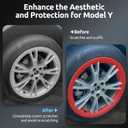 Wheel Rim Protector for Tesla Model Y Gemini 19 inch Apollo Wheels 2020-2024 Model Y Accessories All-in-one Car Tire Trim Rings Rim Case Hubcaps Wheel Cover