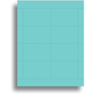 65lb Bright Name Badge Inserts 2.25 x 3.5-8 per page - High Visibility Standard Printable Name Tag Cardstock for Inkjet & Laser Printer Compatible - 25 Sheets / 200 Printable Name Cards (Blue)