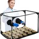 Still Air Box, Mushroom Grow Kit, Portable Compact Still Air Box Mycology for Mushroom Lovers, Mushroom Fruiting Chamber for Mycology Supplies/Home Scientists (35.5x23.5x23.5 inch) - Black