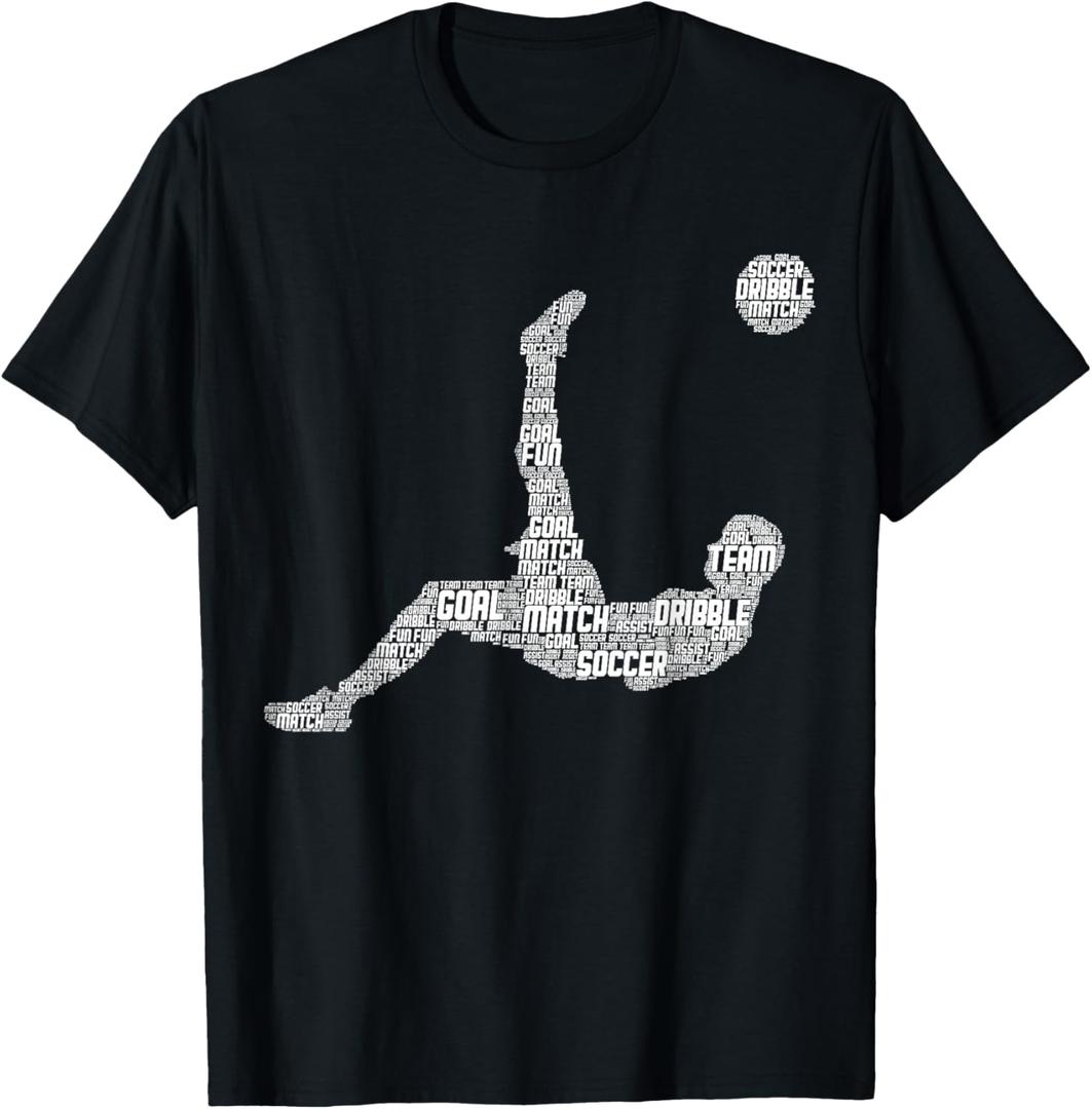 Soccer Player Men Boys Kids T-Shirt